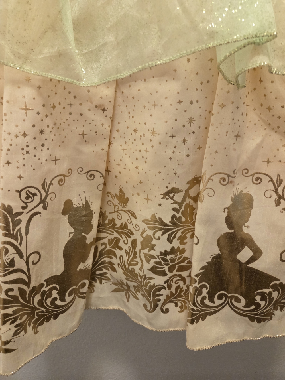 Disney Light Green and Gold Tulle Princess Dress - Picture 5 of 6